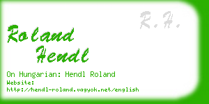 roland hendl business card